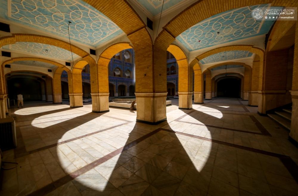 صحن السيدة فاطمة (عليها السلام ) ... تحفة معمارية  امتزجت فيها الحداثة بالطراز الإسلامي الأصيل  - صور -