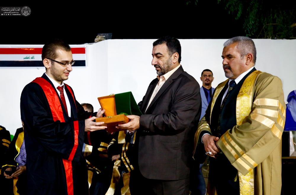 وفد رسمي من العتبة العلوية المقدسة يشارك في احتفالية جامعة جابر بن حيان الطبية بعد تخرج طلبتها 