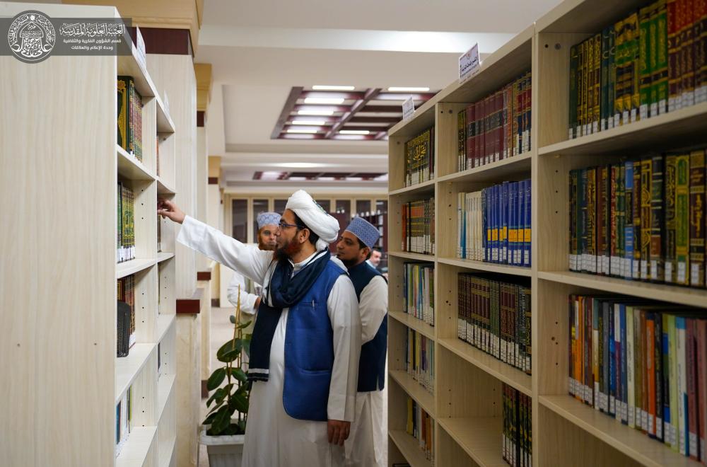 وفد من العلماء والباحثين من دولة باكستان يطلع على المعالم الفكرية والأدبية والعلمية في مكتبة الروضة الحيدرية 