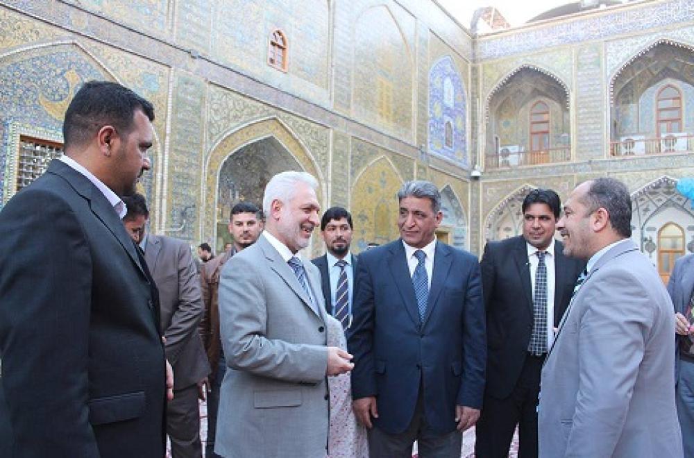 وزير التعليم العالي والبحث العلمي ورؤساء جامعات العراق يتشرَّفون بزيارة العتبة العلوية المقدسة