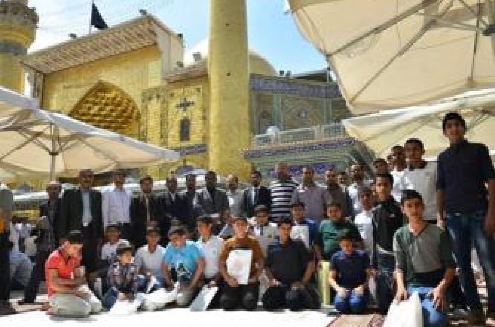 العتبة العلوية المقدسة ترعى إحتفال تكليف لتلاميذ مدرسة الجوادين من محافظة بغداد