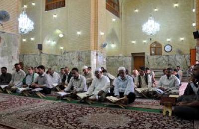 العتبة العلوية المقدسة تقيم محفلاً قرآنياً بحضور وفد دار القرآن الكريم في العتبة الحسينية المقدسة