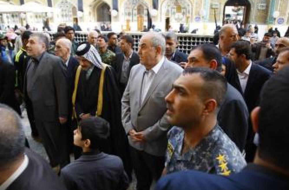 نائب رئيس الجمهورية اياد علاوي يتشرف بزيارة المرقد العلوي الطاهر