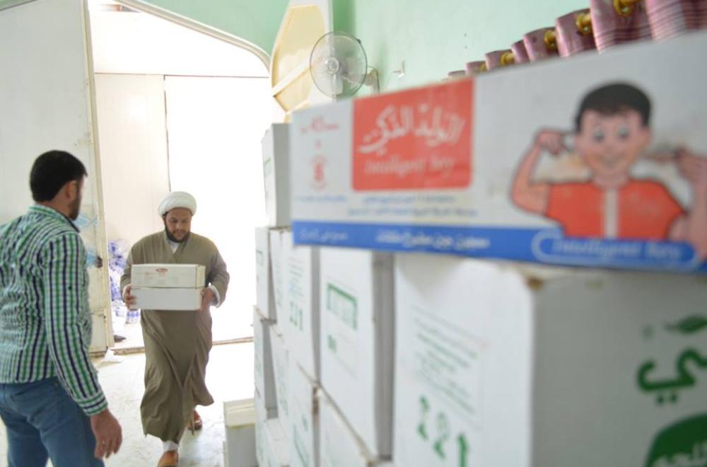 لجنة الإرشاد والتعبئة للدفاع عن عراق المقدسات تواصل إستقبال المؤن والمساعدات الغذائية الخاصة بقواطع الجهاد