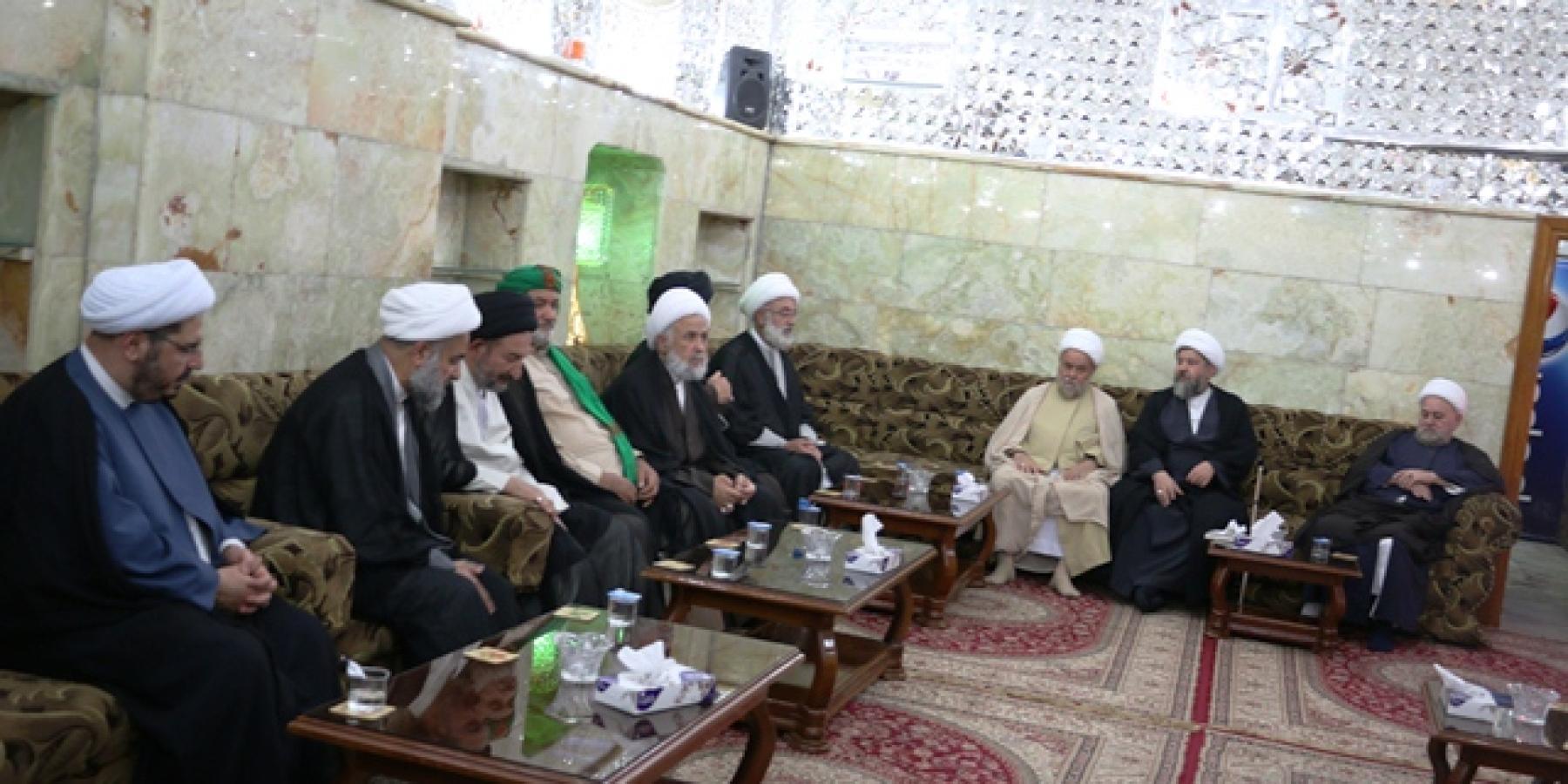 الامين العام للعتبة العلوية المقدسة يلتقي بوفد علماء تجمع جبل عامل 