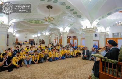  الامين العام للعتبة العلوية المقدسة يستقبل وفد شباب كشافة العراق ولبنان  