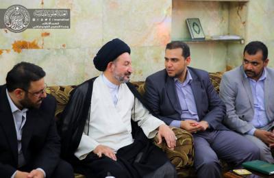 الامين العام للعتبة العلوية المقدسة يستقبل نخبة من شباب هيئة الامام الحسين في محافظة البصرة