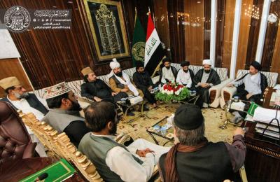 الامين العام للعتبة العلوية المقدسة يستقبل نخبة من علماء مختلف الطوائف الاسلامية في باكستان