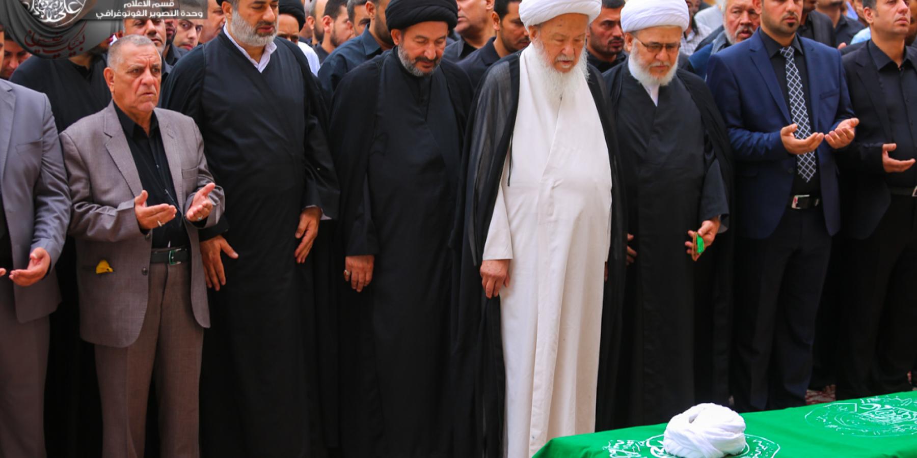   الأمانة العامة للعتبة العلوية المقدسة تقيم مراسم التشييع والصلاة على جنازة العلامة الشيخ علي الفضلي