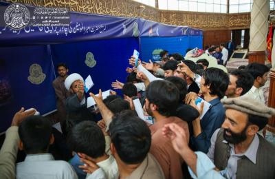 جناح العتبة العلوية المقدسة في مهرجان (نسيم كربلاء) بالعاصمة الباكستانية إسلام آباد يشهد توافدا كبيرا من الزائرين