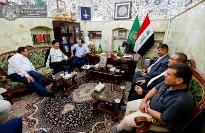 الأمين العام للعتبة العلوية المقدسة يلتقي برئيس شبكة الإعلام العراقي
