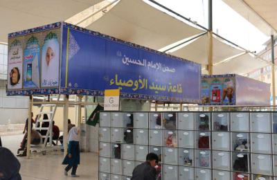  شعبة الإعلانات في العتبة العلوية تنجز تزيين صحن الإمام الحسين (ع) بلوحات فنية معبرة