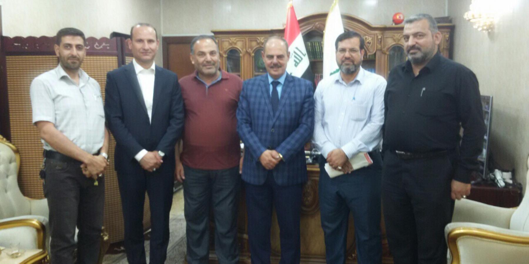 اعلام العتبة العلوية المقدسة يلتقي نقيب الصحفيين العراقيين في المقر العام