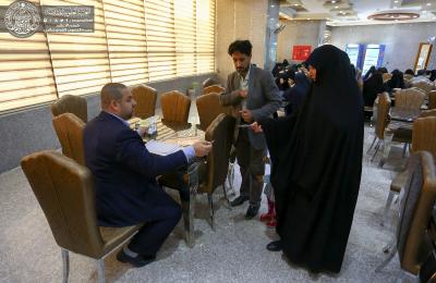 شعبة مركز الإمام علي (عليه السلام) تستقبل 500 عائلة جديدة ضمن البرنامج الدائم لتوزيع السلة الغذائية على العوائل المتعففة