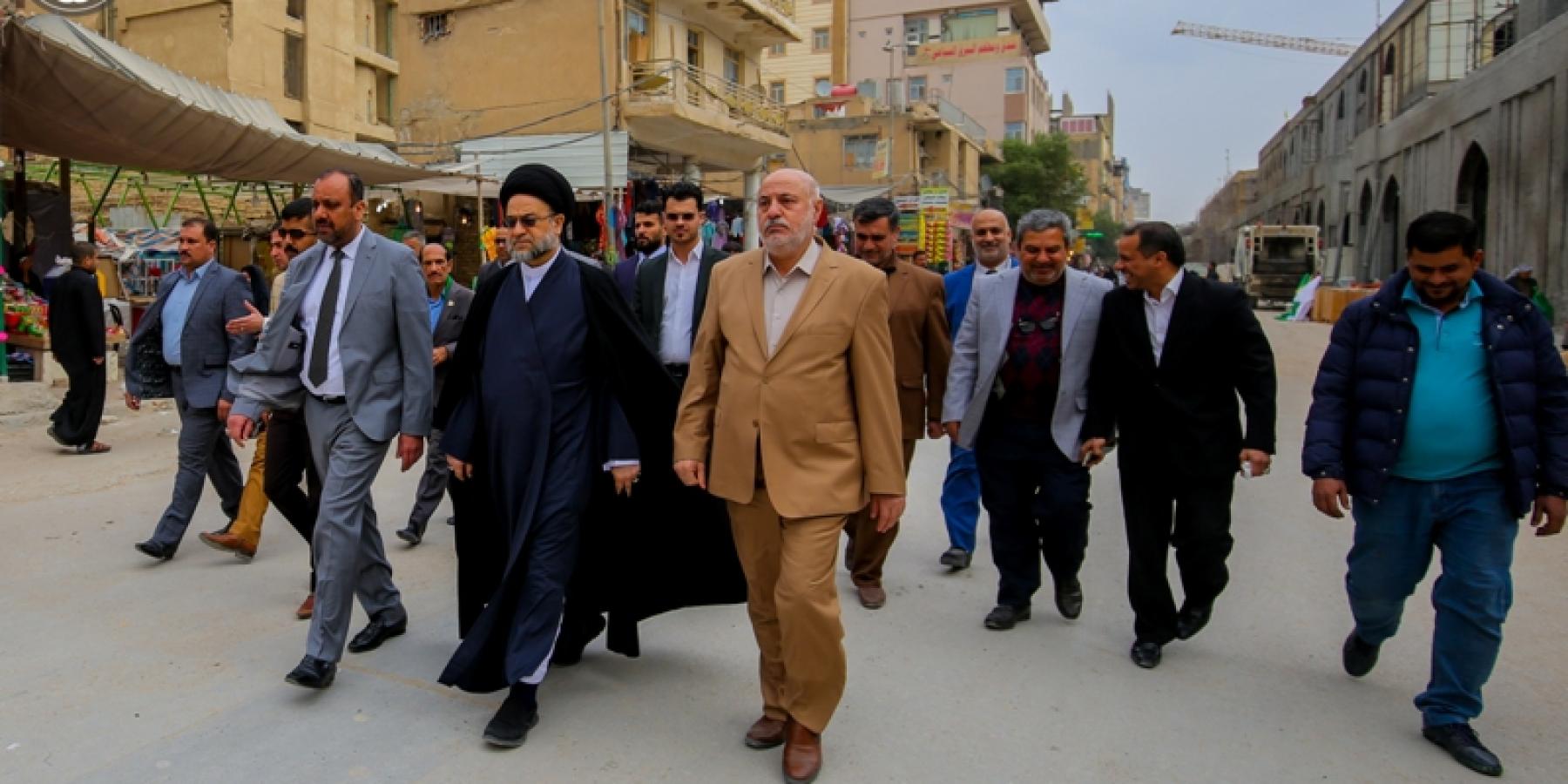 رئيس ديوان الوقف الشيعي يتابع مراحل الانجاز في مشروع صحن فاطمة (عليها السلام)