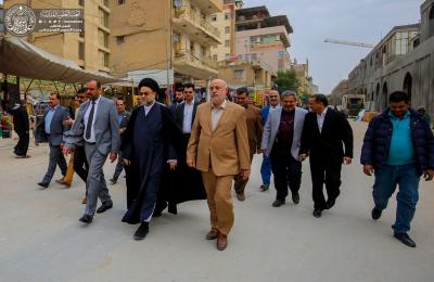 رئيس ديوان الوقف الشيعي يتابع مراحل الانجاز في مشروع صحن فاطمة (عليها السلام)